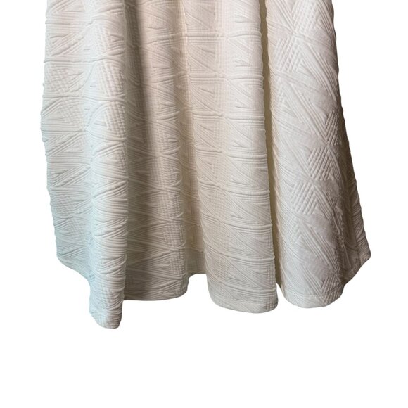 Free People White Textured Puff Sleeve Dress With Bow Tie Back Womens Size Small - Picture 5 of 8